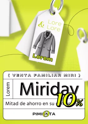 Anuncios de venta sencillos y de colores neón