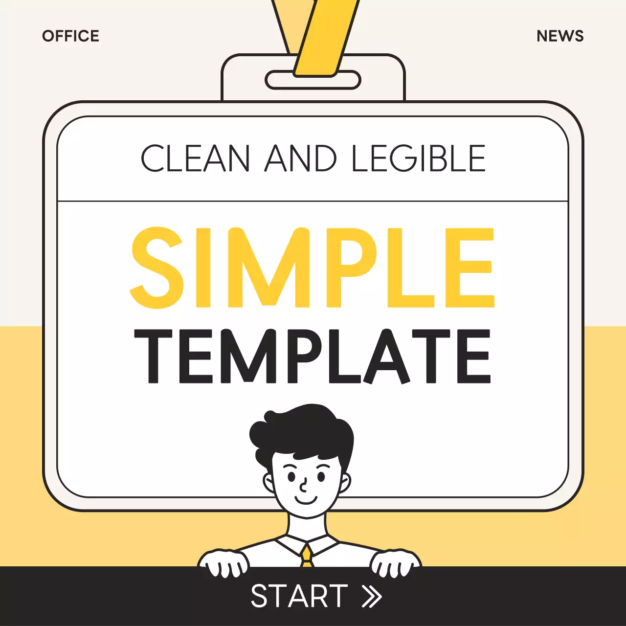 노란색 심플 템플릿 가이드 인스타그램 캐러셀