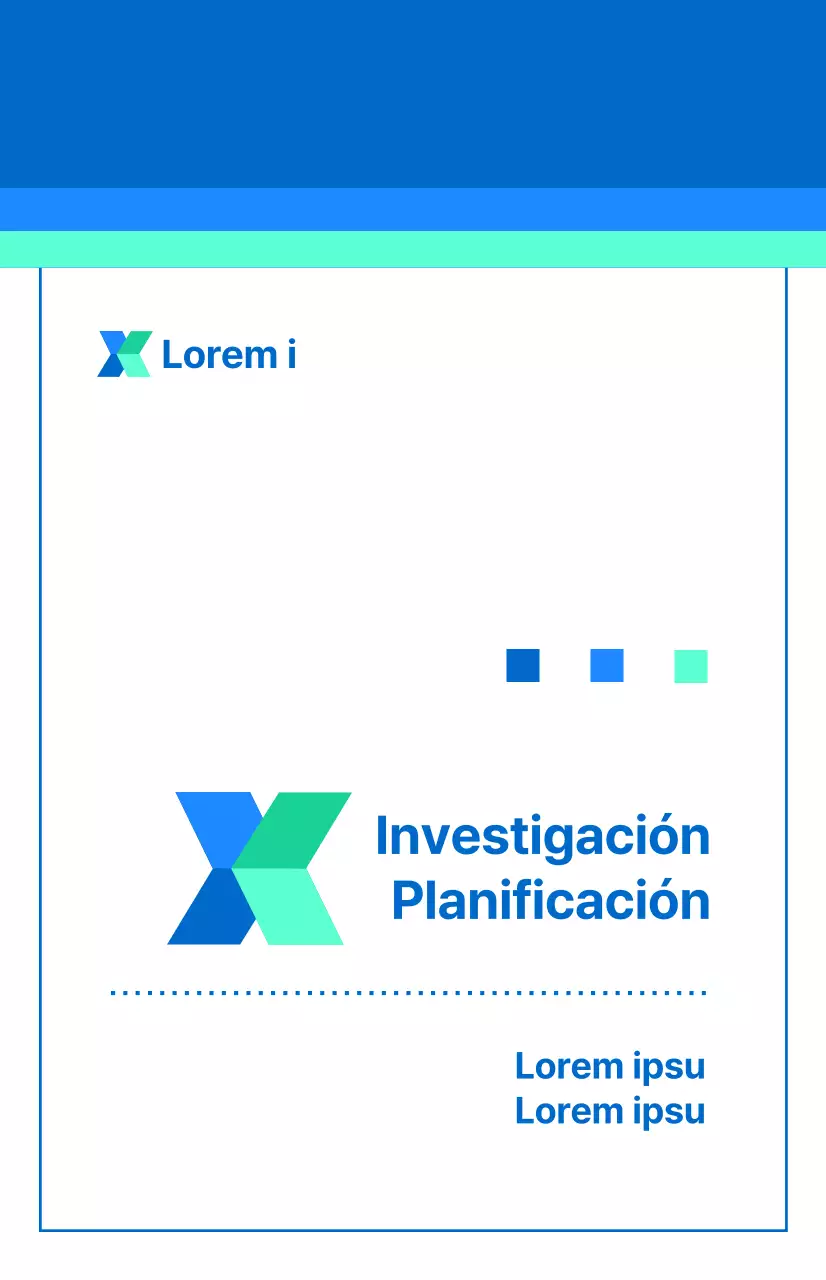 Una afiliación corporativa sencilla, azul y de confianza.