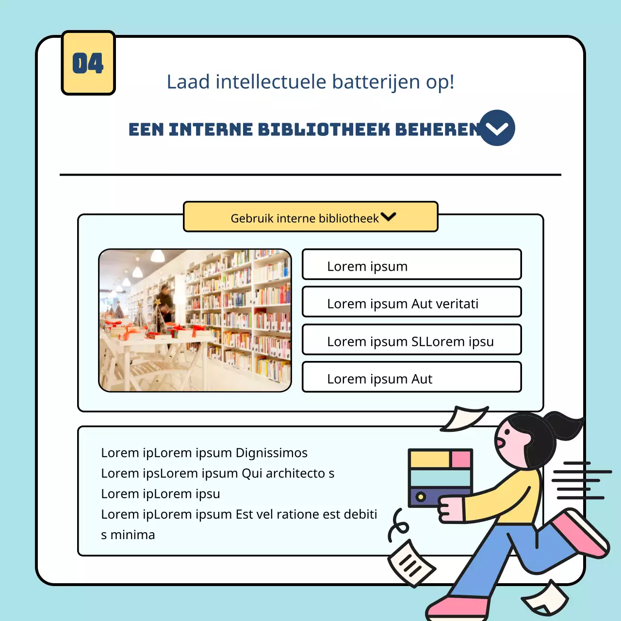 Een gids voor eenvoudige bedrijfstrainingen in lichtblauw en geel