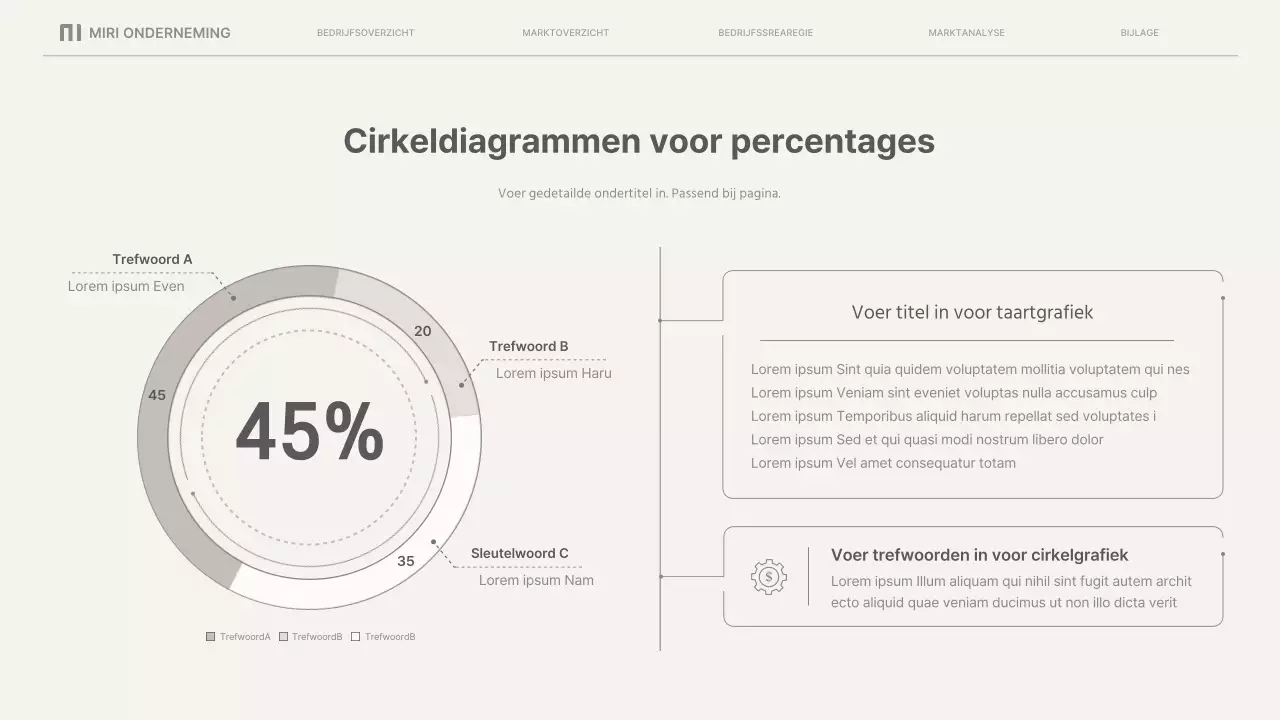 Eenvoudige zakelijke rapporten in beige