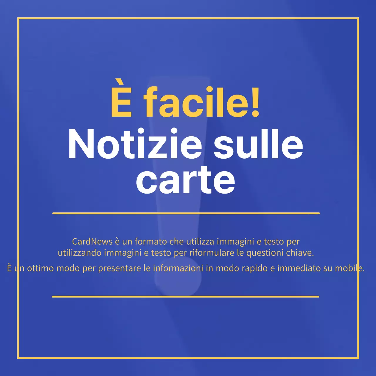 Un semplice annuncio di guida al marketing in blu e giallo