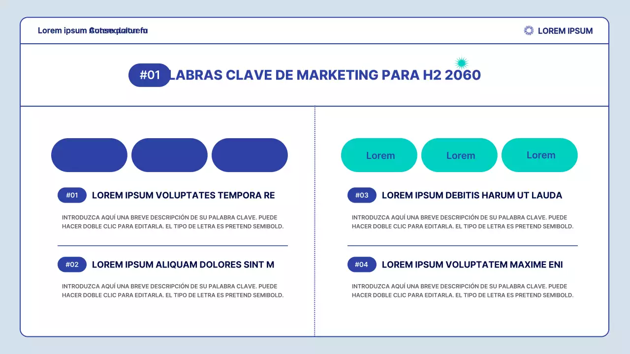 Un sencillo informe de tendencias de marketing en azul marino y menta