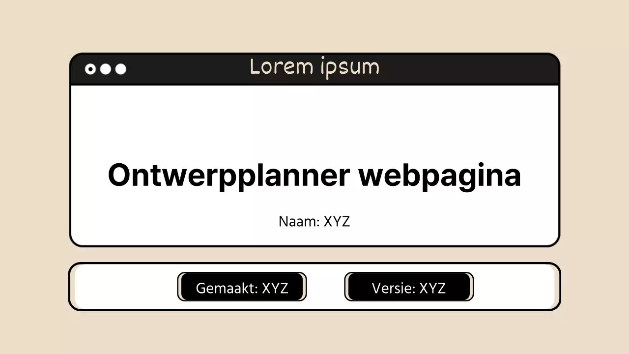 Een eenvoudige webpagina in beige