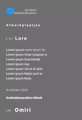 Marathon concept finisher plaquette met eenvoudig logo