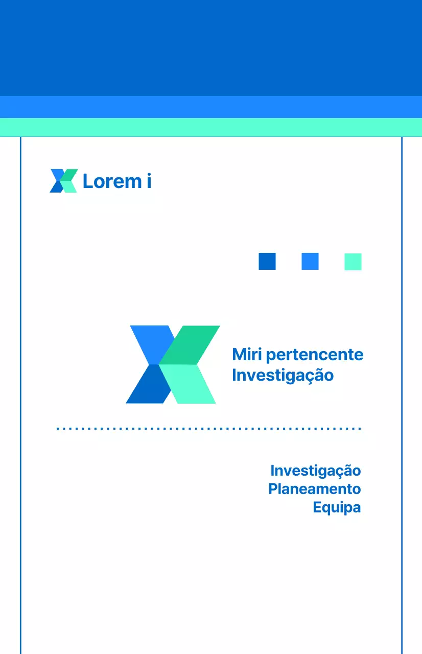Azul Um conceito simples para uma afiliação de empresa fiável.