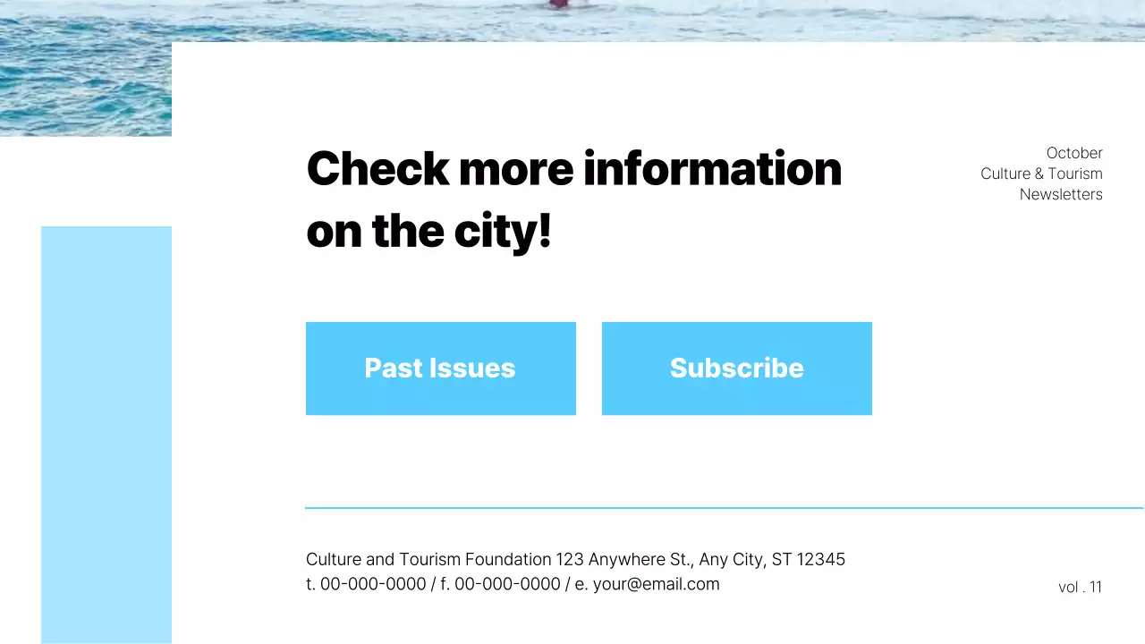 Blue Modern Culture Newsletter Presentation