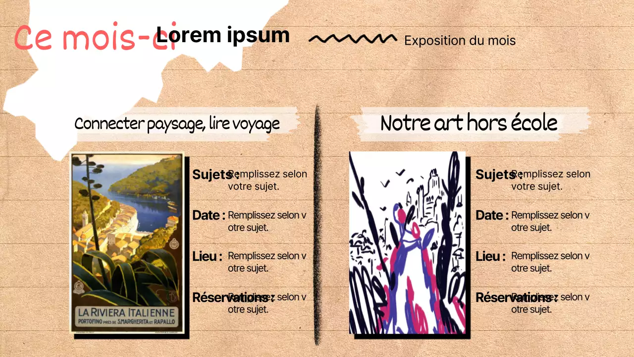 Un guide des quartiers branchés sur fond beige