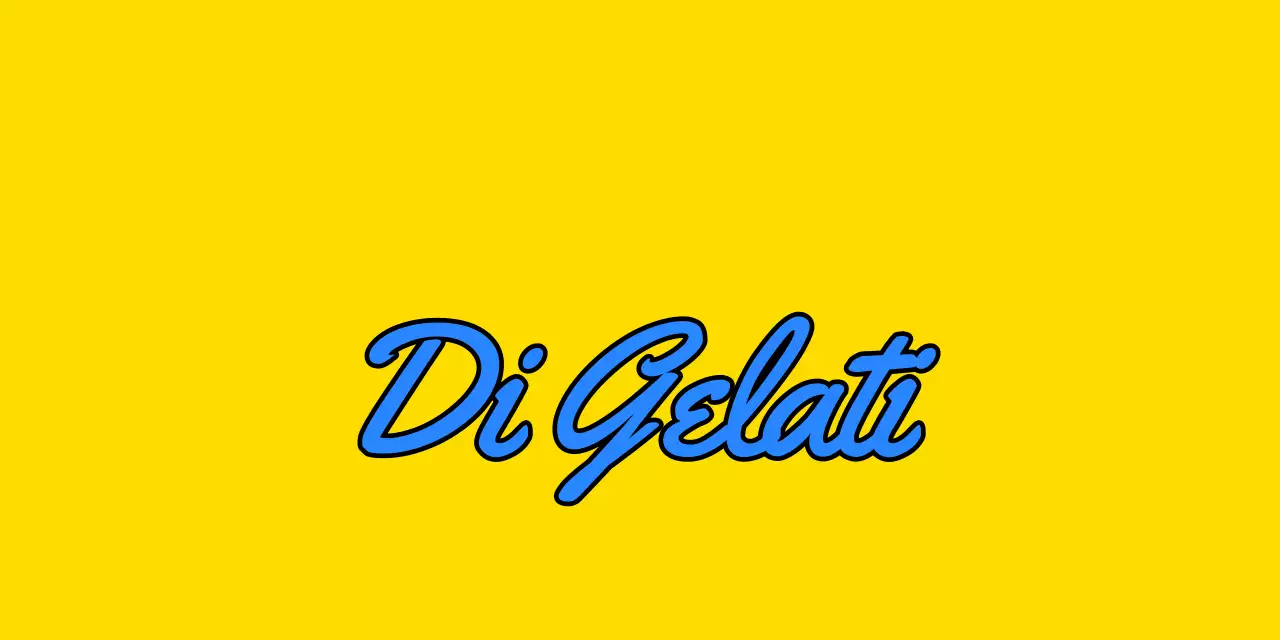 Etichetta di intestazione del merchandising a marchio gelato giallo e blu