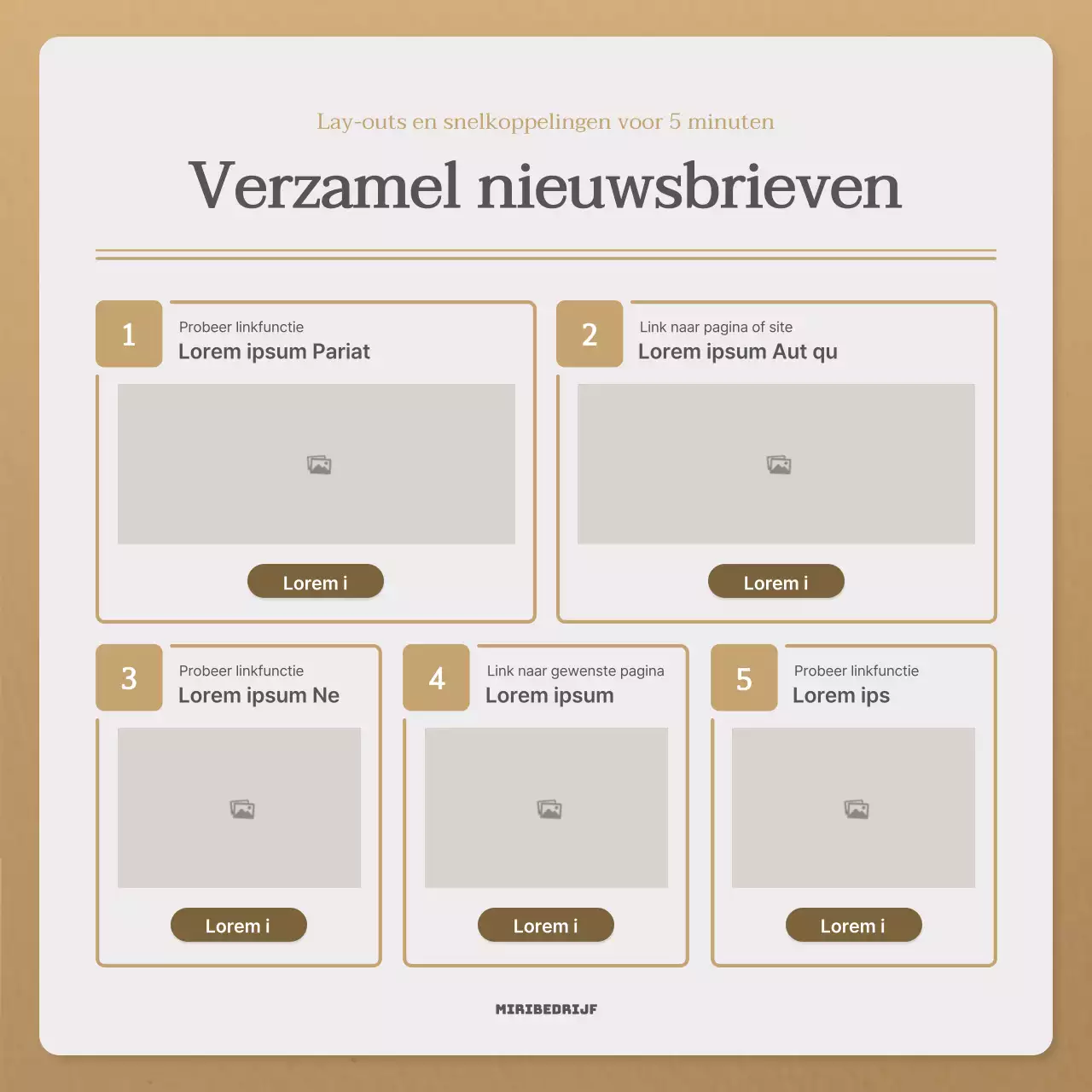 Een eenvoudige herfstbrief in beige en bruin nieuwsbriefpost