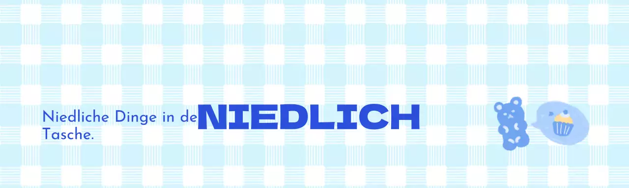 Checkered und niedlichen Charakter Waren Header tack