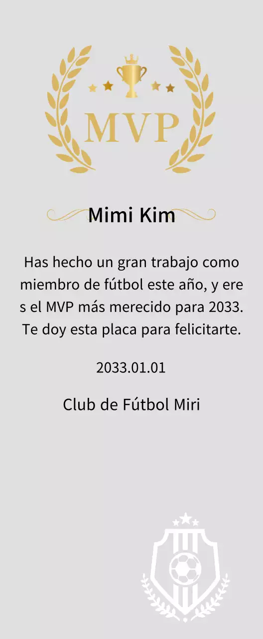 Lujosas placas de campeón con laureles y trofeos dorados