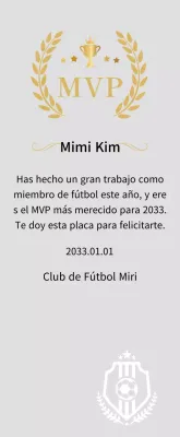 Lujosas placas de campeón con laureles y trofeos dorados