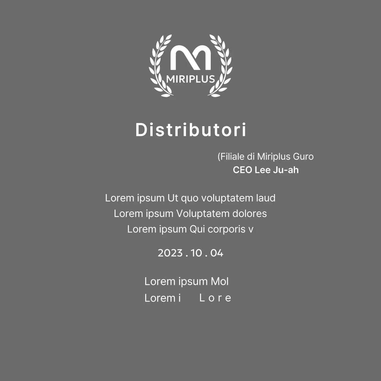 Targa di merito con logo del marchio e corona d'alloro nel concetto di Outstanding Dealer Award.