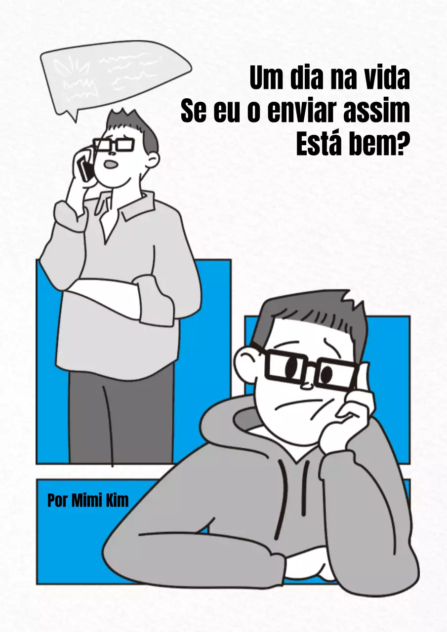 Capa de ensaio simples em azul