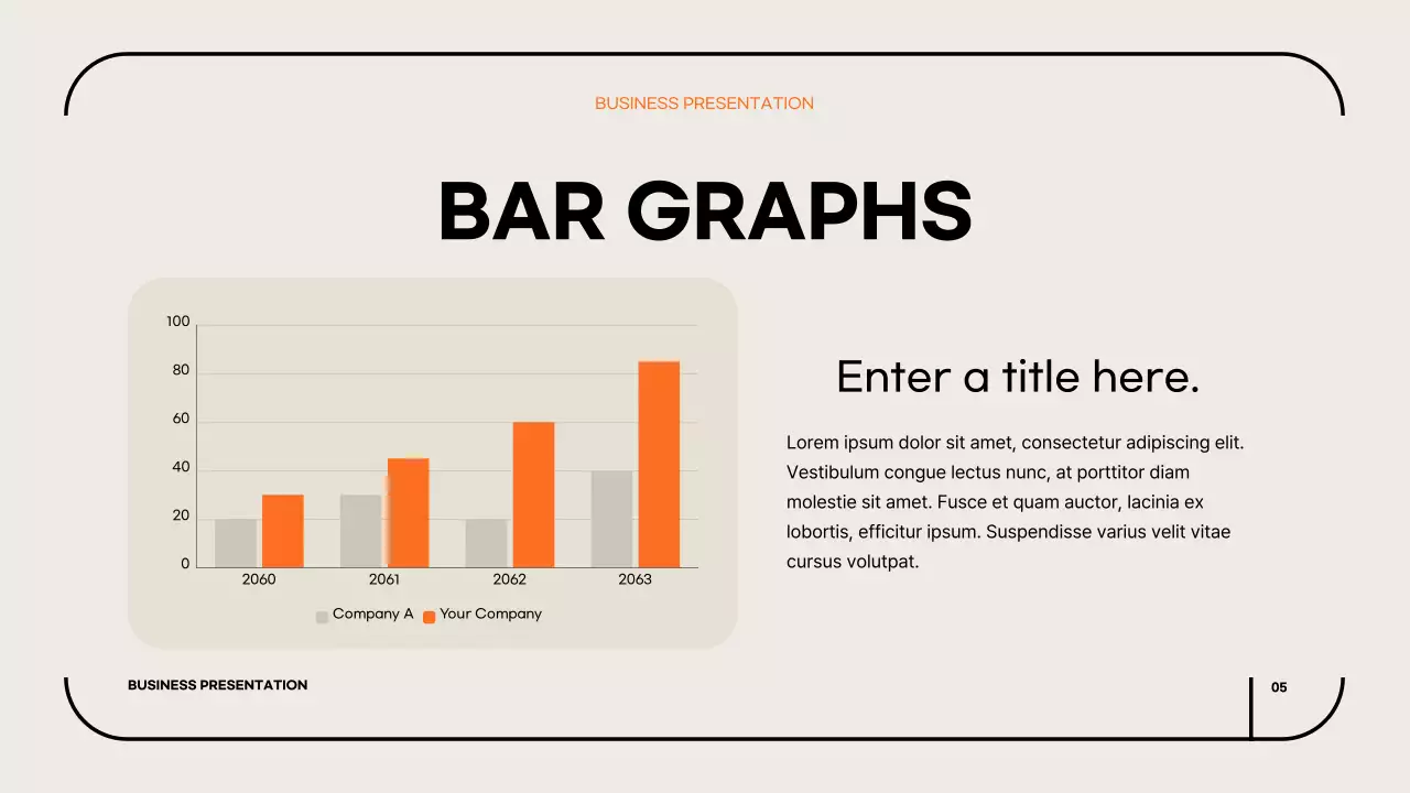 오렌지 미니멀 비즈니스 프레젠테이션