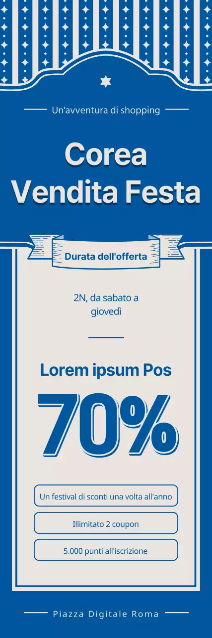 Guida alla Corea Sale Festa blu e retrò