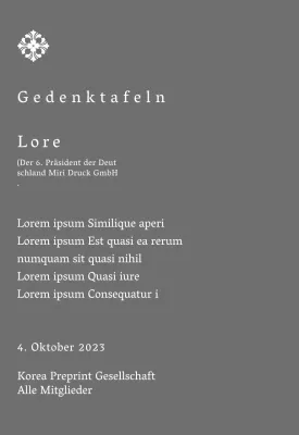 Eine königlich anmutende Inbetriebnahmetafel mit kunstvoller Verzierung