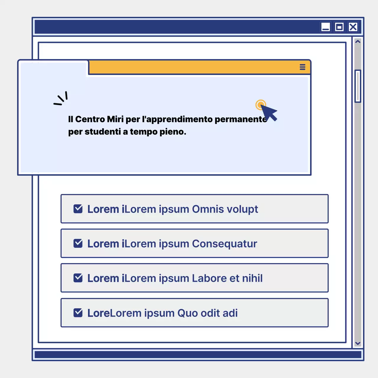 Promuovete il reclutamento degli studenti con un semplice centro di apprendimento giallo e blu.
