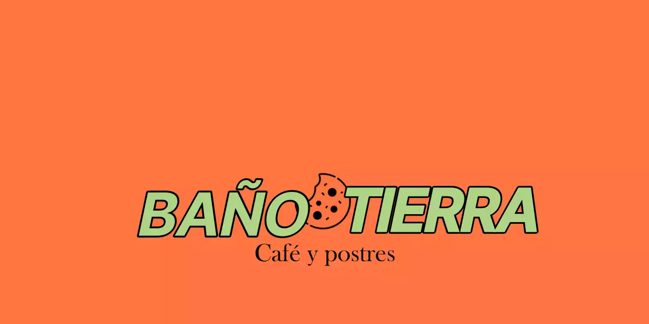 Tachuela de encabezamiento de envase de galleta de cafetería naranja y chartreuse