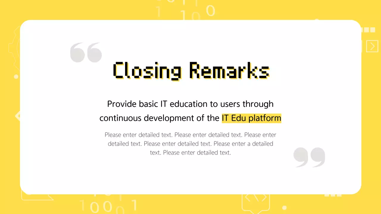 Simple IT Scorecard report with yellow background
