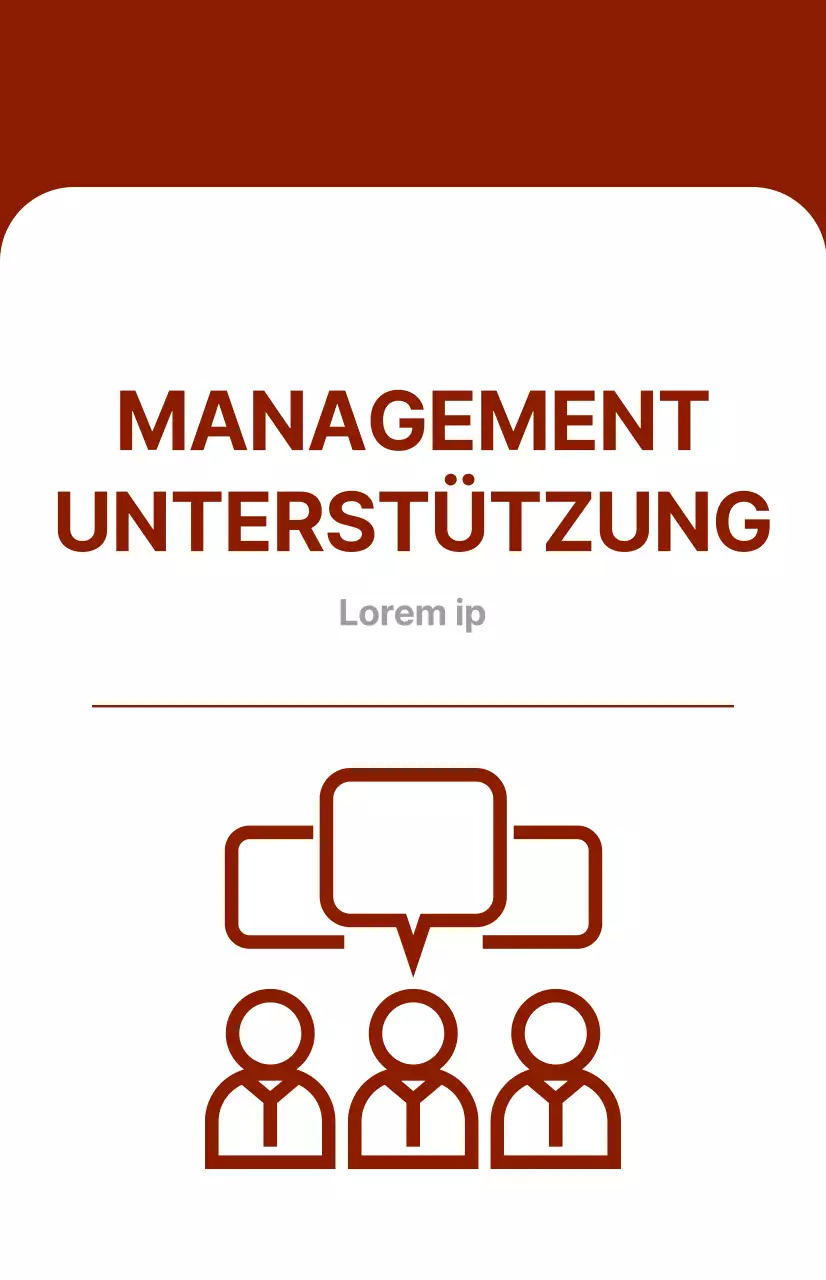 Leitfaden für Unternehmensabteilungen mit einem fetten roten Konzept