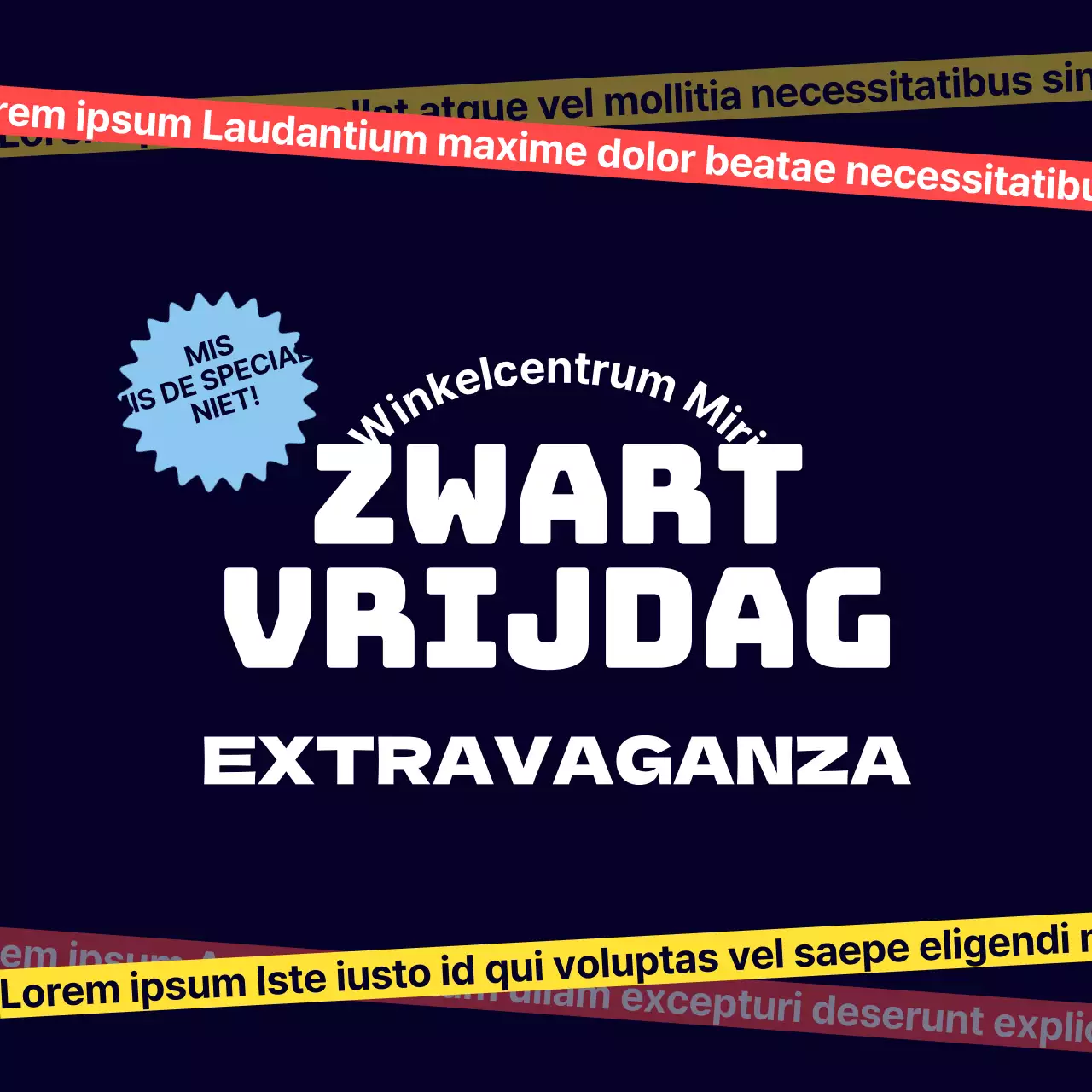 Trendy Black Friday-advertenties in zwart en rood