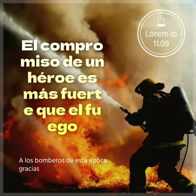 Promueva el Día del Fuego en marrón y amarillo con un toque moderno