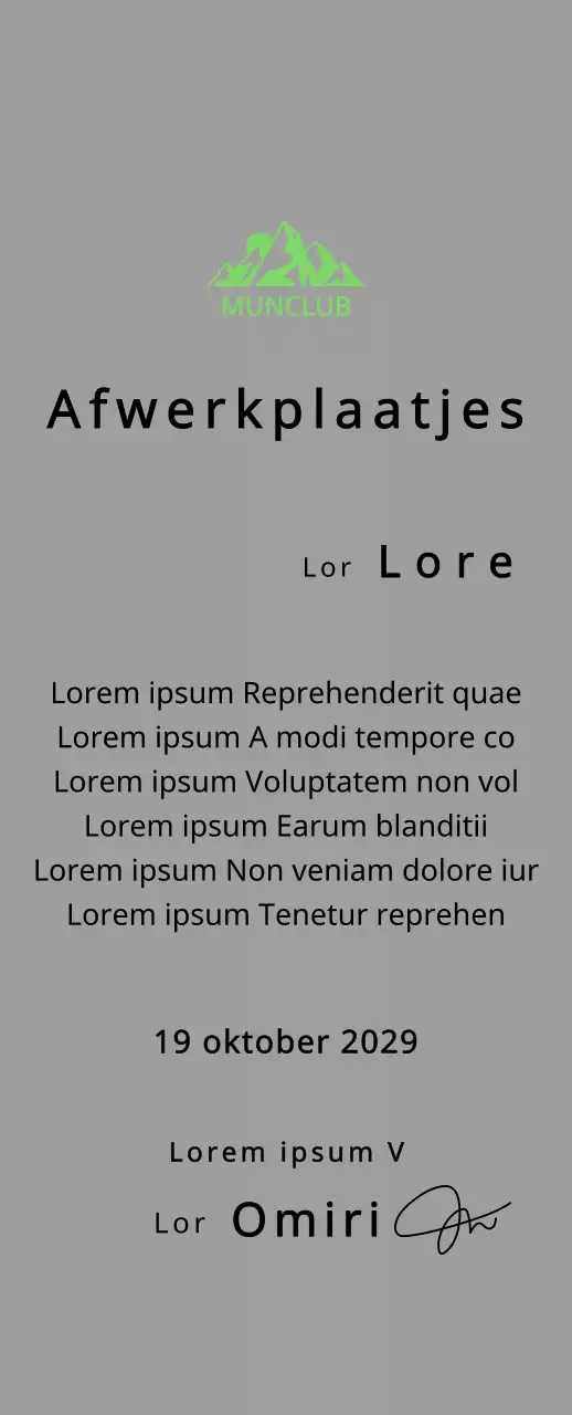 Berg club finisher's plaquette met club logo concept met groene berg illustratie