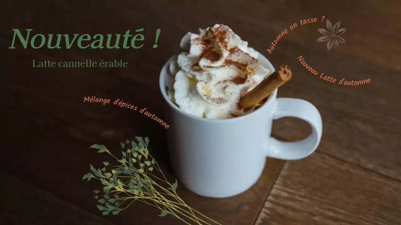 Publicité minimaliste pour un menu en magasin en vert et orange