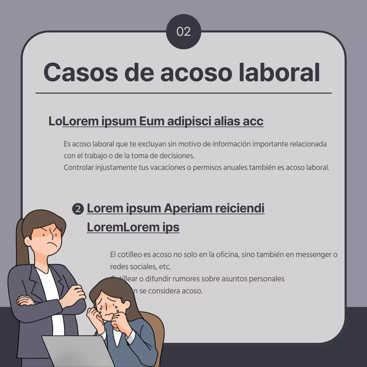 Guía para denunciar el acoso laboral en la marina y el gris de época