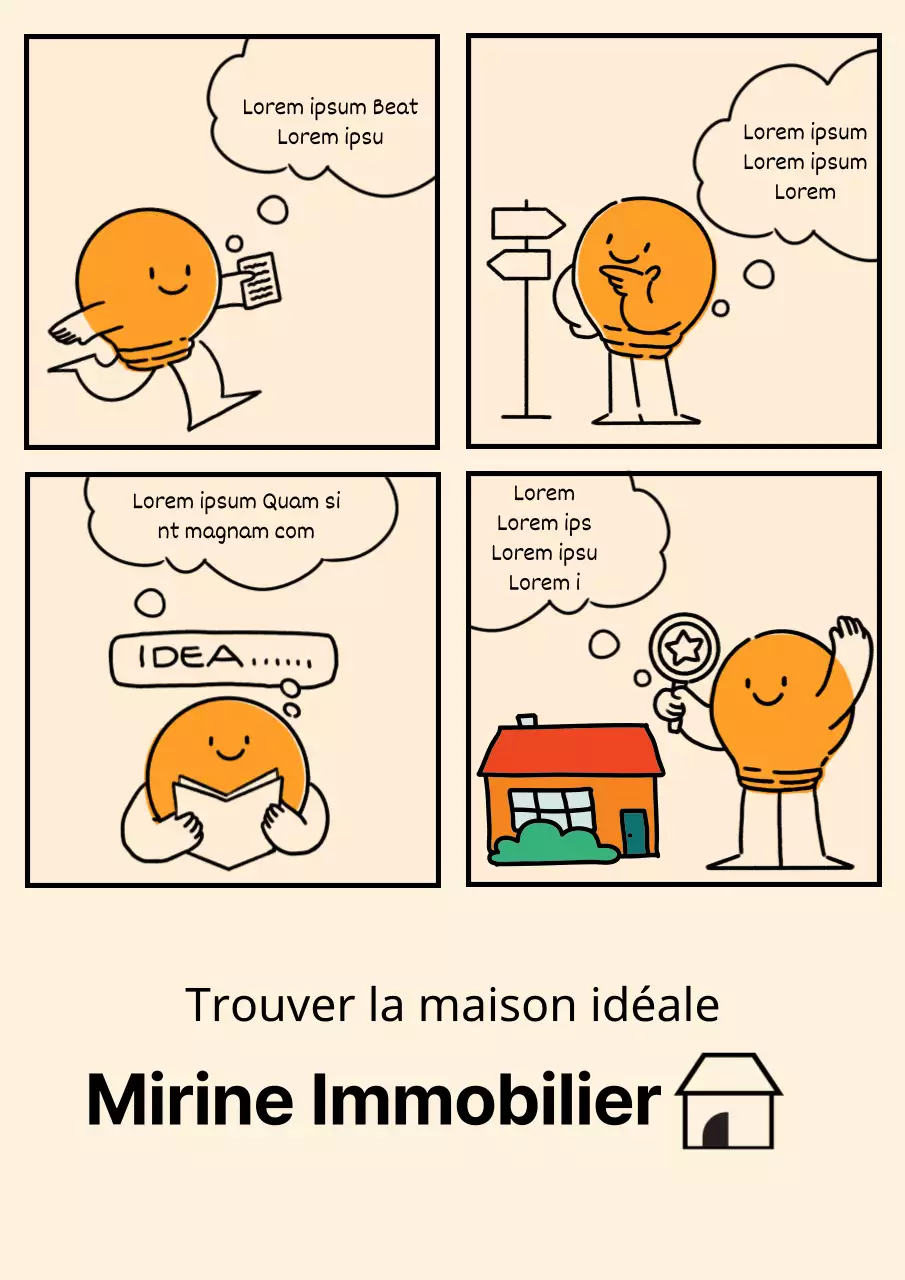 Faites la promotion de votre société immobilière avec un joli fond ivoire
