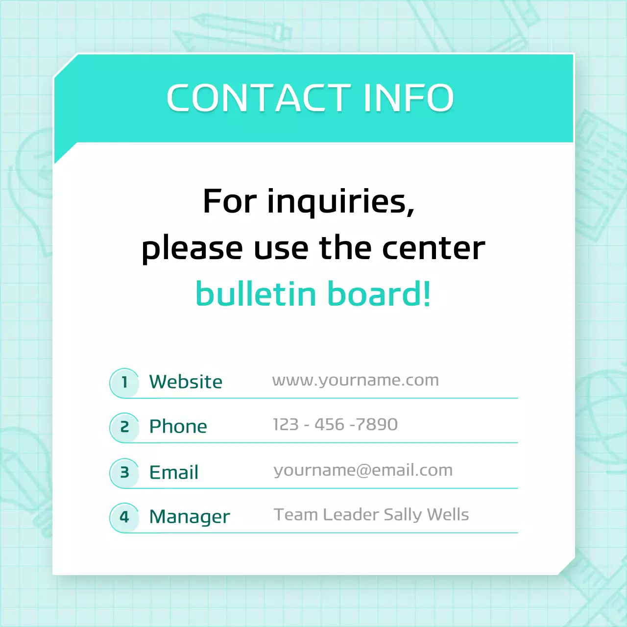 Teal Minimal Membership Guideline Instagram Carousel