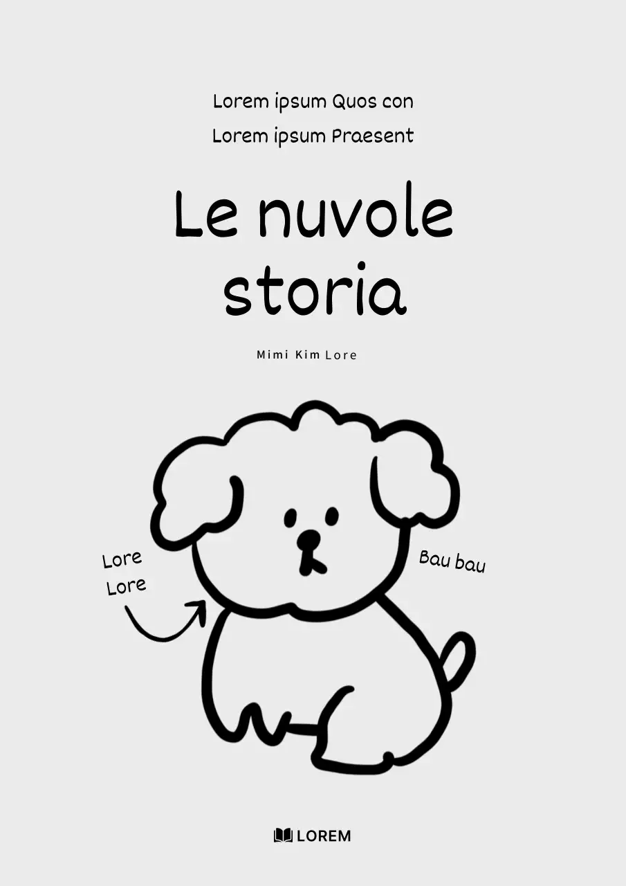 Copertina minimalista per animali domestici in bianco