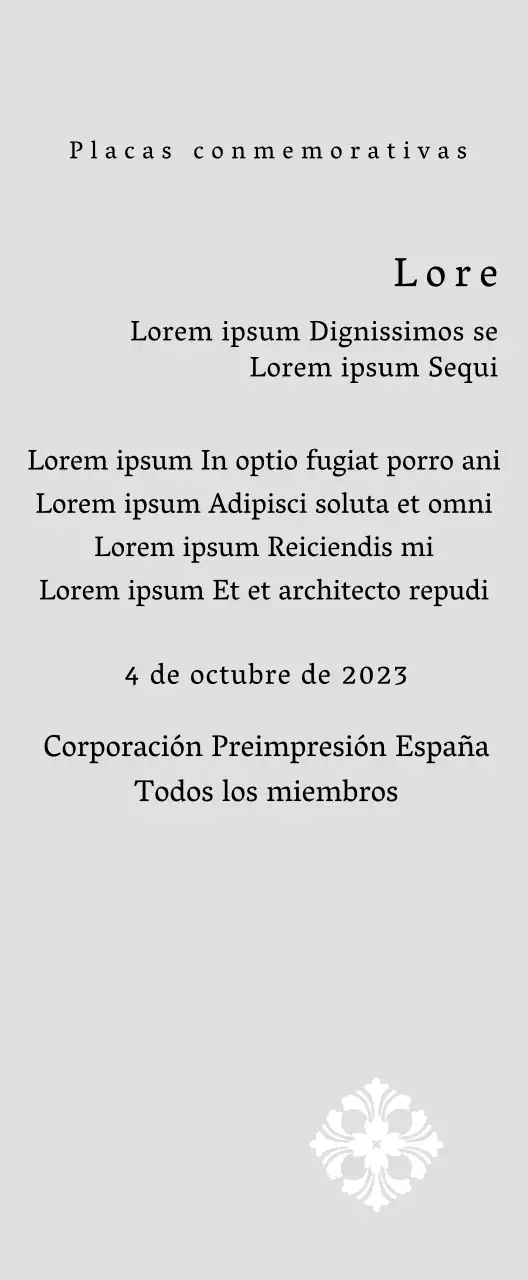 Una placa de encargo de aspecto regio con una elaborada decoración