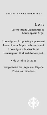 Una placa de encargo de aspecto regio con una elaborada decoración