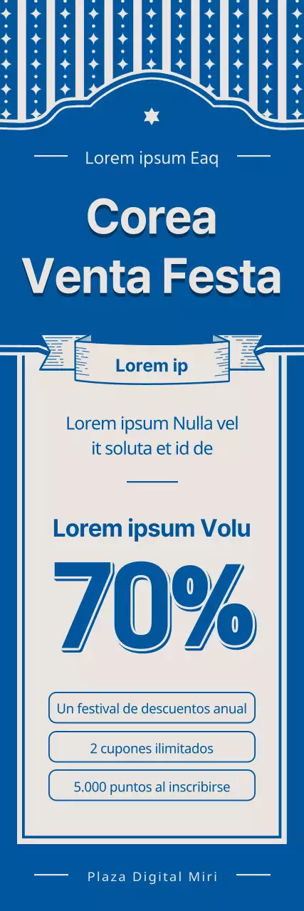 Guía de la "Korea Sale Festa" azul y retro