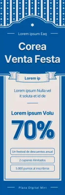 Guía de la "Korea Sale Festa" azul y retro