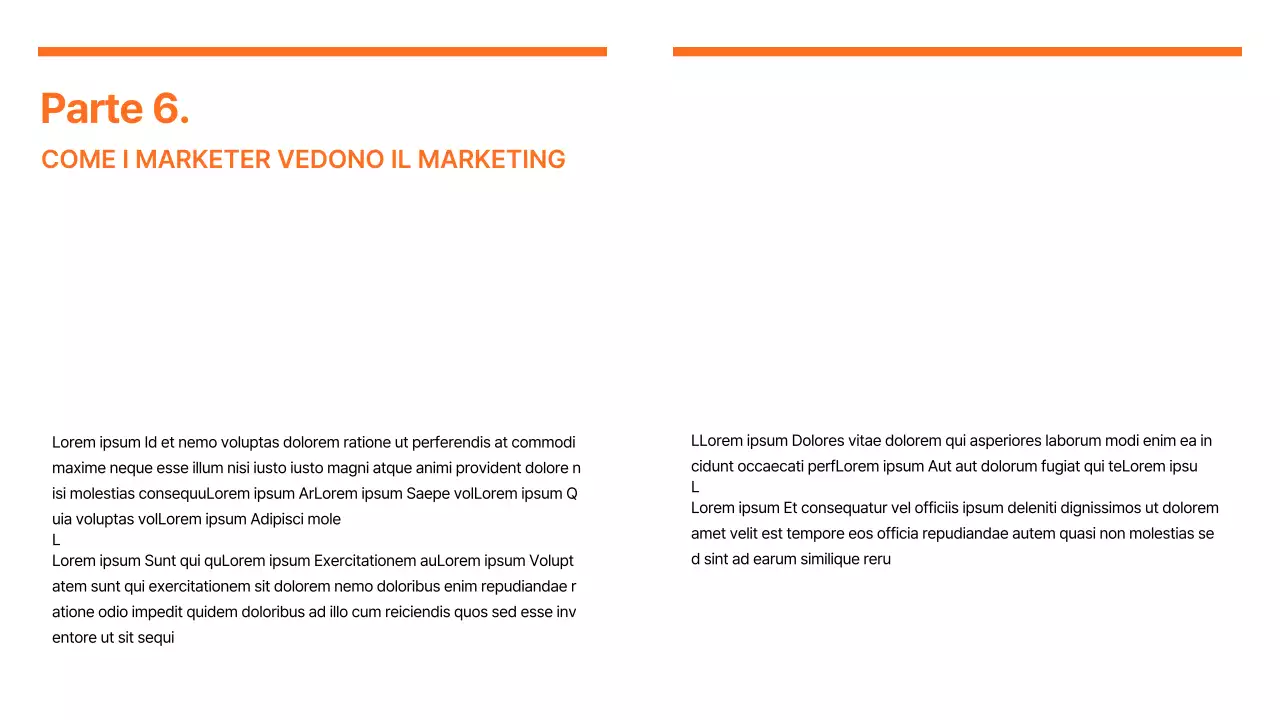 Rapporto sulle tendenze del marketing moderno in arancione