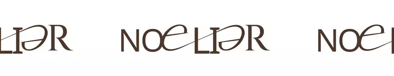 Para uma loja editorial de conceito topo de gama com um logótipo de texto castanho escuro