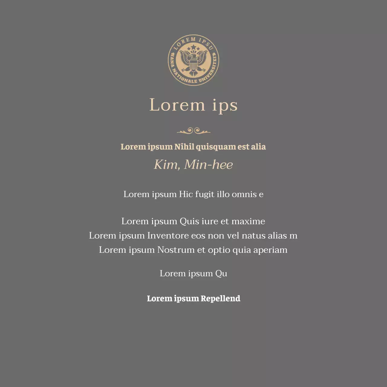 Luxe diploma-plaat met schoollogo en gouden rand