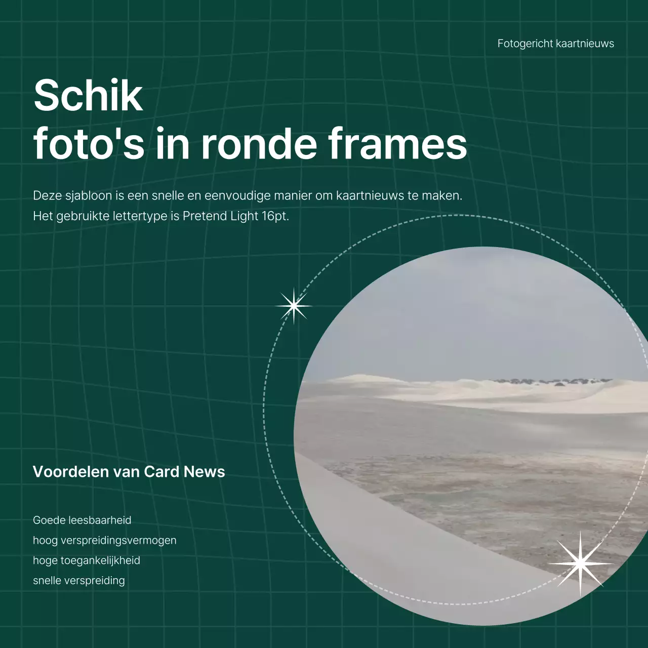 Bevorder trendy marketing in groen en wit