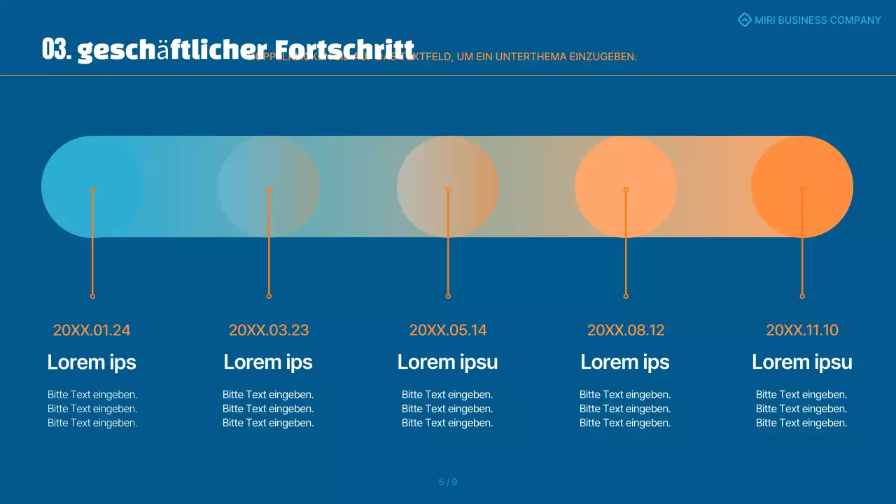 Eine einfache blau-orangefarbene Scorecard