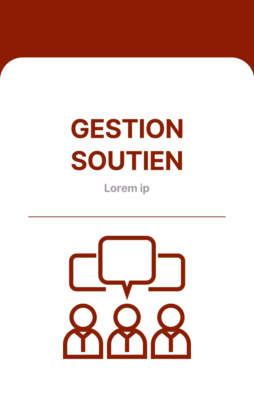 Guide des services de l'entreprise avec un concept rouge audacieux