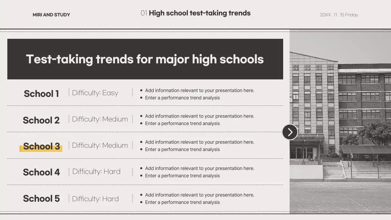 옐로우 모던 입학 발표 프레젠테이션