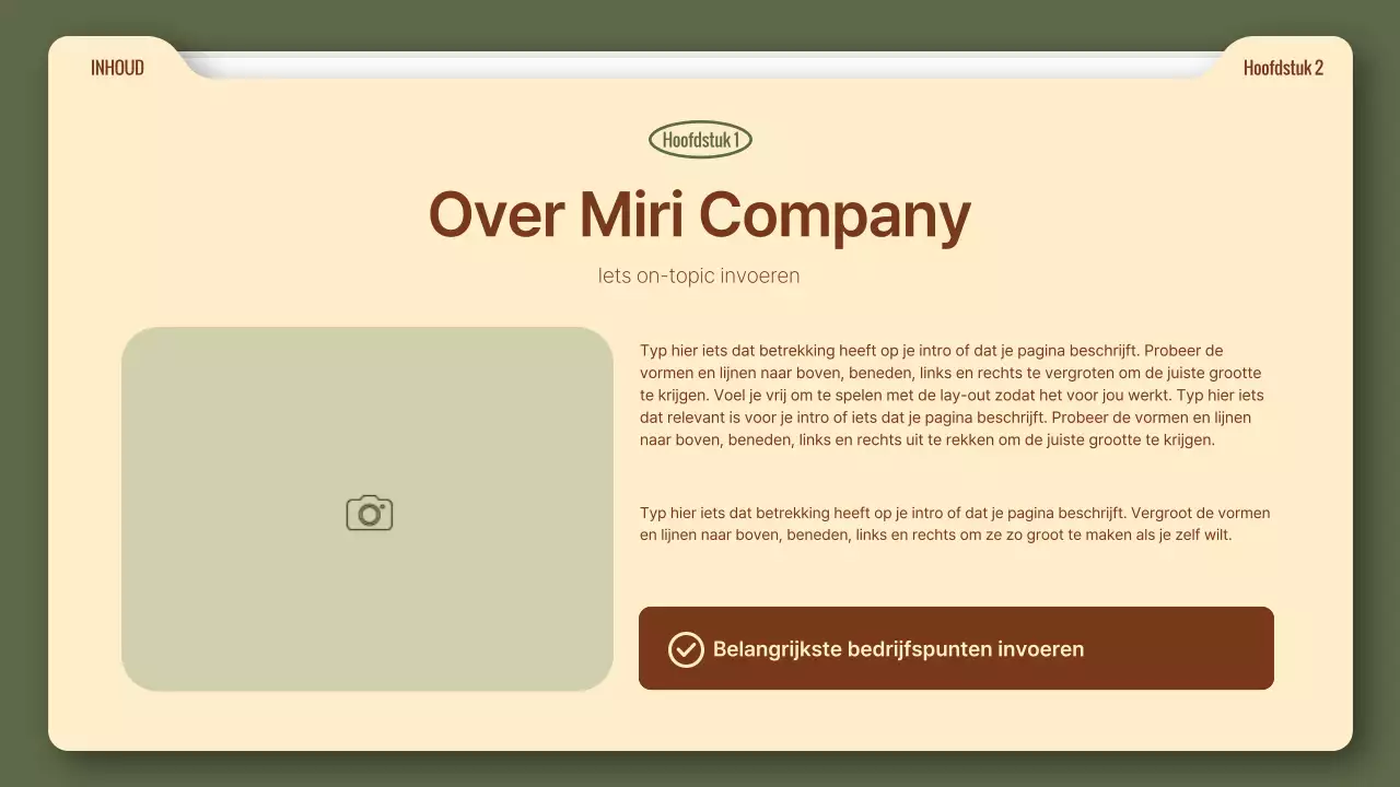 Een eenvoudig zakelijk rapport in kaki en bruin