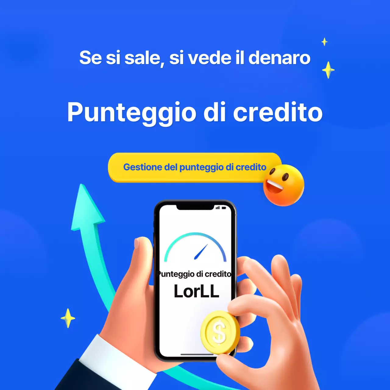 Promuovere la semplice applicazione fintech di gestione del credito di Blue