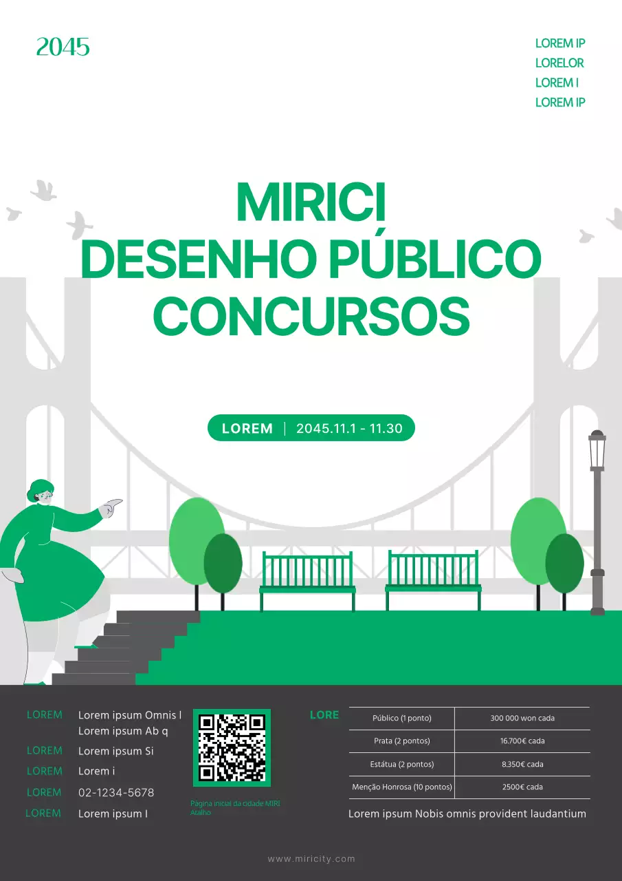 Promover um concurso público de design ecológico e minimalista