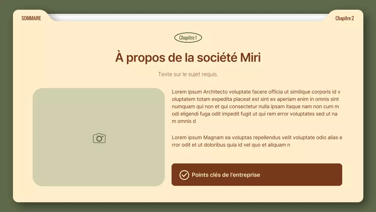 Un rapport d'activité simple en kaki et marron