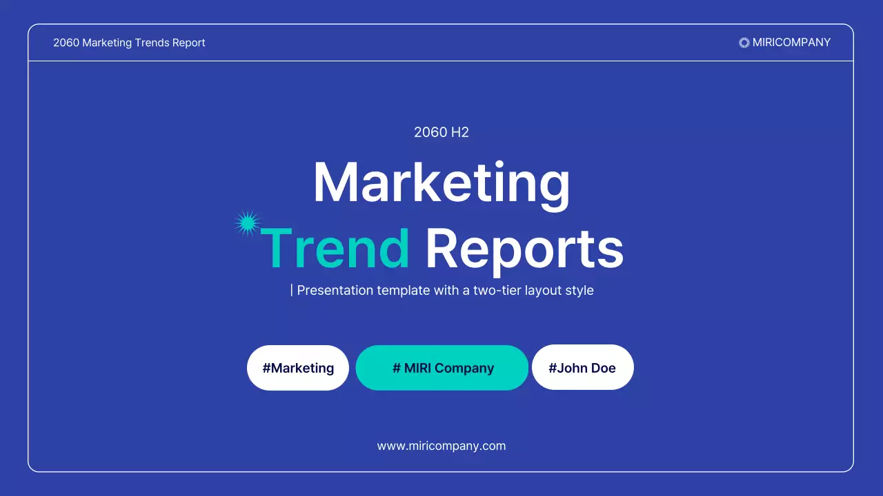 A Simple Marketing Trends Report in Navy and Mint